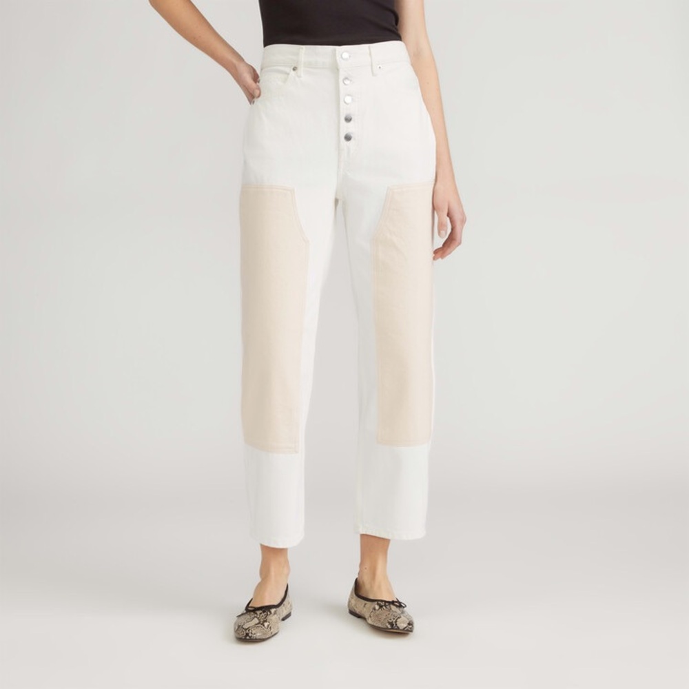 Everlane Women's Ankle & Cropped Jeans - White and Cream